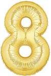 Balloon Foil Number 8 Gold 8 40cm