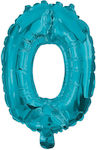 Ballon Folie Zahl 0 Blau 10cm