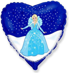 Balon Folie Inima Albastru Prințesa Elsa 45buc