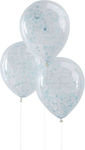 Set of 5 Balloons Latex Blue Boy Birth