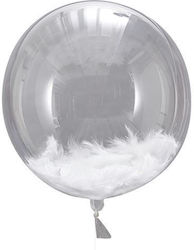 Set of 3 Balloons Latex Transparent Marriage Round 45cm