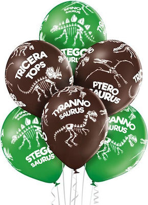 Set of 6 Balloons Latex Green 28cm