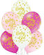 Set 6 Ballons Latex Rosa Geburtstagsfeier 30cm