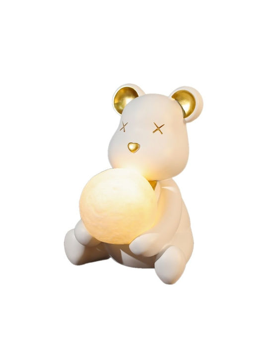 Plastic Decorative Light Bear 14x15x18 - White