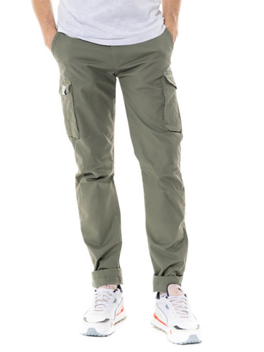 Cover Jeans Παντελόνι Cargo Ελαστικό Χακί