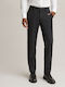 Herrenhose Anzug Elastisch mit Gerade Bein Stil Schwarz