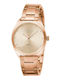 Strand by Obaku Women's Watch with Pink Gold Metal Bracelet