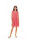 Pink Label Sommer Mini Kleid Rot