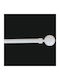 Extendable Metallic Curtain Pole L-N Basic Single Φ19mm 120-210cm White / Gold