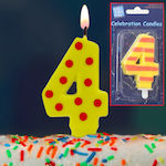 Birthday Candle Number "4" Multicolored 245142-245148