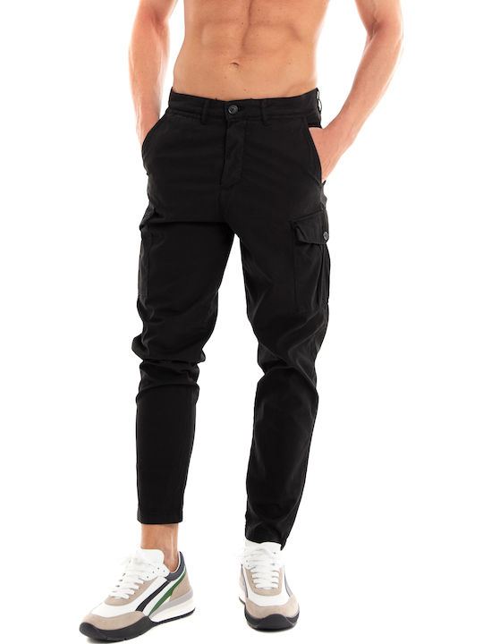 Selected Trousers Cargo Elastic in Slim Fit Black