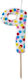 Ginger Ray Polka Dot Κεράκι Γενεθλίων Αριθμός Πολύχρωμο PM-976