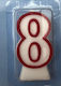 Susy Card Birthday Candle Number "8" in Red Color 015989.R
