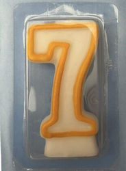 Susy Card Birthday Candle Number "7" in Yellow Color 015972.K
