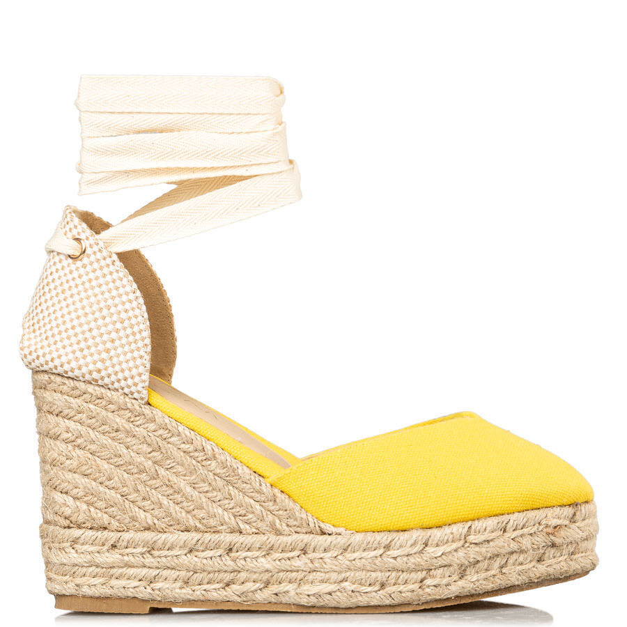 Yellow sales platform espadrilles