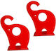 Plastic Book End Holders in Red Colour 2 Pieces