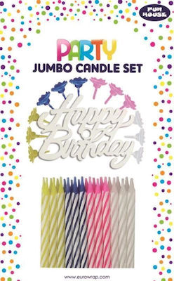 Birthday Candle Number Multicolored 24pcs