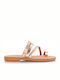 Malesa Women's Flat Sandals in Gold Color