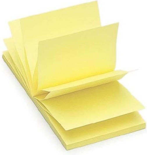 Officepoint Sticky Note Pads in Cube Yellow