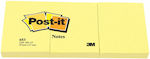 Post-it Post-it Notes Pad Cube 300 Sheets Yellow 3.8x5.1cm Set 3pcs