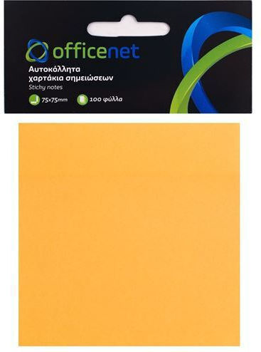 Officenet Haftnotizen im Würfel 100 Blätter Orange 7.5x7.5Stück