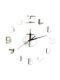 3D Wall Clock Sticker Plastic Silver Ø30cm