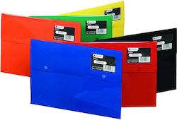 Rexel Transparent File Folder with Button Multicolour Rexel Transparent File Folder with Button Multicolour
