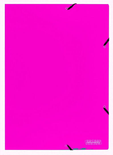 Colorfix Φάκελος Πρεσπάν με Λάστιχο και Αυτιά για Χαρτί A4 Φούξια