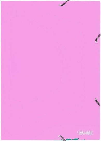 Colorfix Φάκελος Πρεσπάν με Λάστιχο και Αυτιά για Χαρτί A4 Ροζ