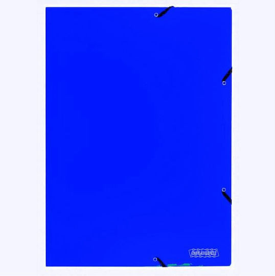 Colorfix Φάκελος με Λάστιχο και Αυτιά για Χαρτί A4 Μπλε