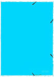 Colorfix Folder with Rubber Band and Ears for Paper A4 Light Blue