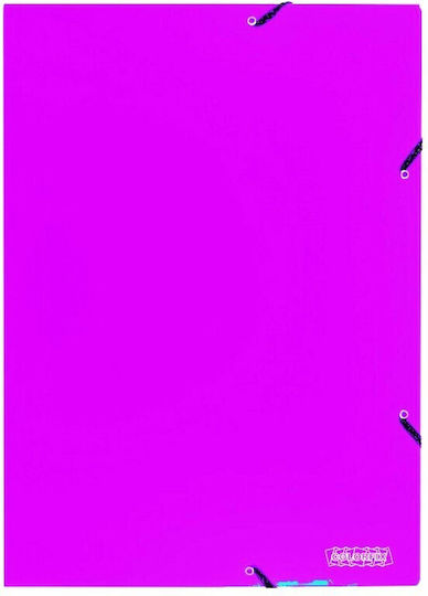 Colorfix Φάκελος Πρεσπάν με Λάστιχο και Αυτιά για Χαρτί A4 Μωβ