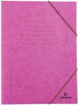 Logigraf Folder Prespan with Rubber Band and Ears for Paper A4 Fuchsia 10pcs