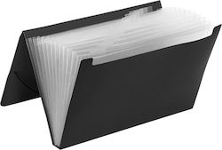 Efo File Folder with Rubber Band and Elastic Black