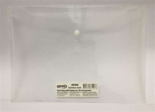 Spree Dosar Transparent cu Buton pentru Hârtie A4