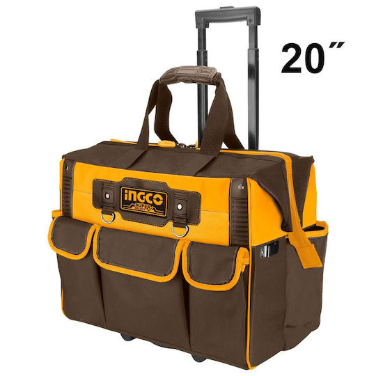 Ingco Hand Wheeled Waterproof Brown Tool Bag