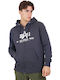 Basic Sweatshirt für Herren mit Kapuze Marineblau