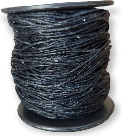 Κορδόνια Μαύρα 1mm x 10m Σετ 10τμχ