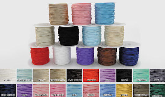 Șiret Poliester Burgundy 1mm x 50m