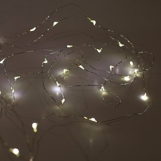 100 Λαμπάκια LED Λευκά σε Σειρά