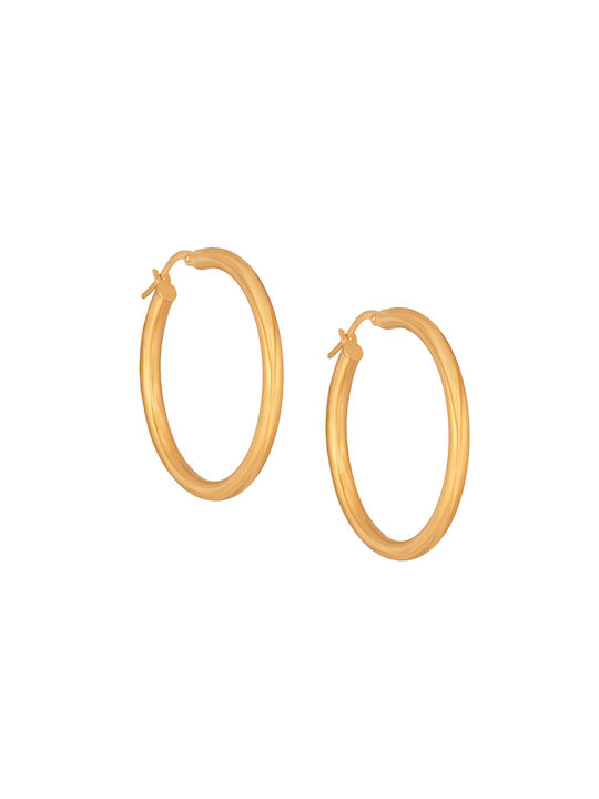 Abadianakis Earrings Hoops made of Gold 9K