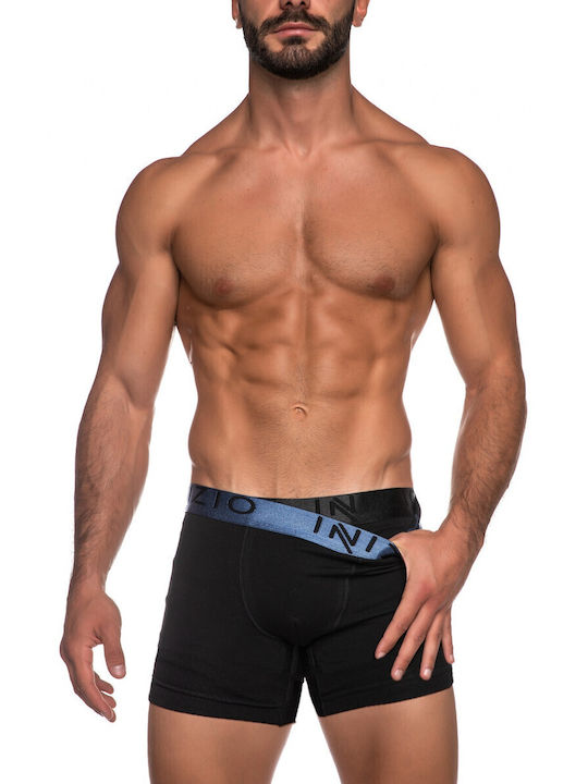 Inizio Men's Boxers Black/Jean 2Pack