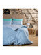 Cokitex Sheet Sets Queen with Elastic 175x235+30cm. Echo Blue 4pcs