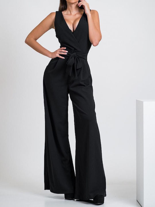 DOT Women's Sleeveless One-piece Suit Black