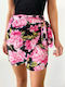 DOT Mini Envelope Skirt Floral in Black color