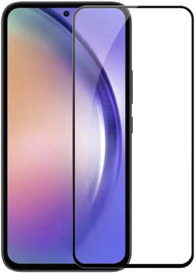Powertech 5D Пълно лепило Закалено стъкло за цялото лице Черен (Oppo A54)