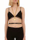 Women's Summer Crop Top with Straps Black