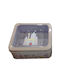 Metalic Cutie de Depozitare cu Capac 14x13x5cm 1buc