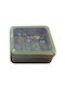 Metalic Cutie de Depozitare cu Capac 14x13x5cm 1buc