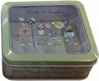 Metalic Cutie de Depozitare cu Capac 14x13x5cm 1buc